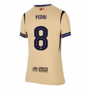 Barcelona Pedri Gonzalez #8 Jalkapallovaatteet Naisten Vieraspaita 2025-26 Lyhythihainen